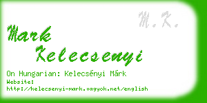 mark kelecsenyi business card